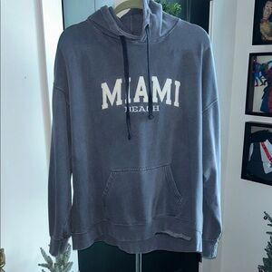 Miami XL Beach Gray Hoodie Sweatshirt